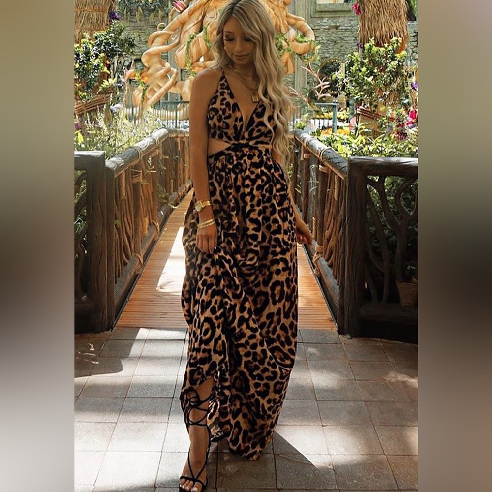 Fashion Nova Leopard Maxi Dress